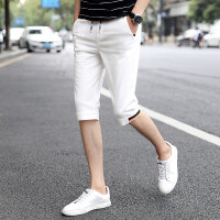 白色全棉短裤