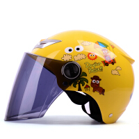 黄色头盔电动车女