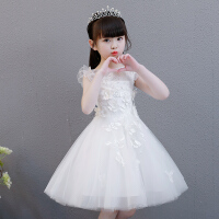 儿童白色婚纱裙