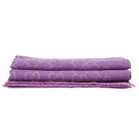 紫色羊毛围巾女