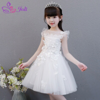 儿童婚纱裙白色