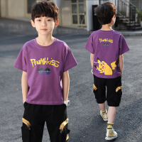 男童紫色短袖