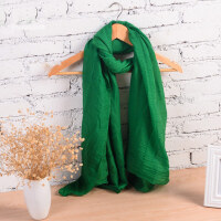 绿色围巾长款