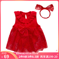 红色宝宝公主裙