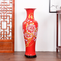 陶瓷花瓶红色