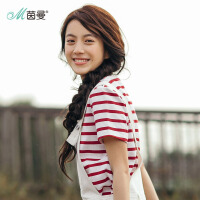 女中国红短袖