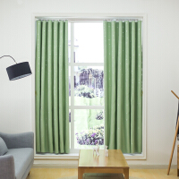 绿色印花窗帘