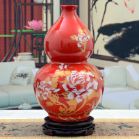 景德镇中国红瓷瓶