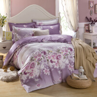 床单四件套花海紫