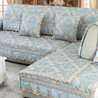 欧式蓝色沙发垫