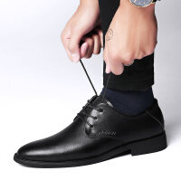 杰拉格（Jerague）黑色商务休闲鞋