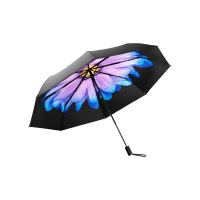 紫色三折伞