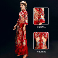 牡丹刺绣旗袍