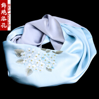 湖蓝丝巾