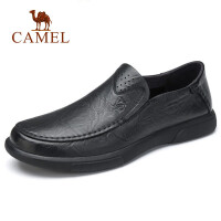 骆驼CAMEL防滑休闲皮鞋