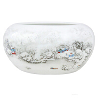 陶瓷鱼缸雪景