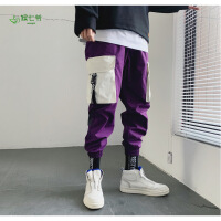 男紫色运动裤