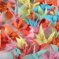 千纸鹤纯色折纸