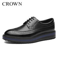 皇冠（CROWN）牛皮休闲皮鞋
