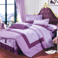 紫色韩版床裙