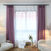 紫色窗帘布料