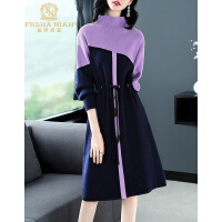 紫色连衣裙春
