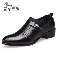 迈尔司腾（Mleisyton）黑色休闲皮鞋