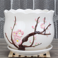 粉色陶瓷花盆