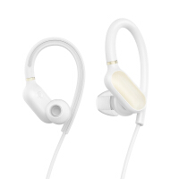 白色耳挂式耳机