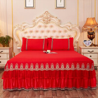 床罩大红色