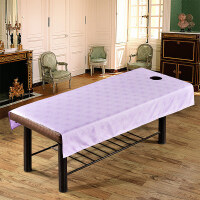 紫色美容床罩